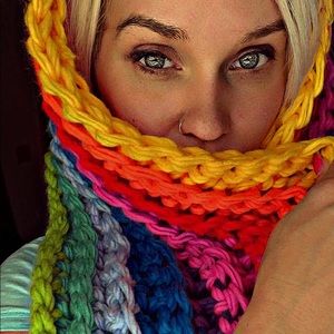COPY - Handmade with love rainbow xl scarf. Unisex